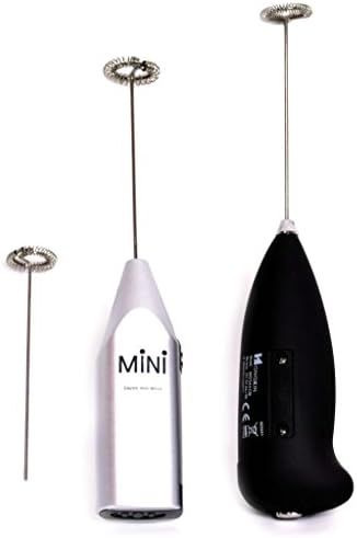 hoho com 3-Piece Matcha Handheld Electric Electric Handheld Milk Coffee Frother Foamer Whisk Mixer Stirrer Egg Beater for Latte Coffee Hot Milk Kitchen Tool (Black/Silver)