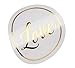 Clear Stickers - 200-Count Wedding Stickers, Gold Envelope Seal Stickers with Love, Adhesive Label for Bridal Shower Invitation, Wedding Invite, Birthday Card, 1 Inches Diameter