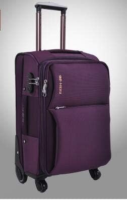 Xjwq Suitcase Travel Luggage Suitcase Oxford Spinner Suitcase Men Travel Rolling Luggage Bag On Wheels Travel Wheeled Suitcase Trolley Bag 24" Purple