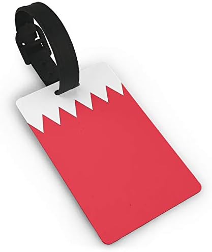 Chion Bahrain Flag Luggage Tags Travel Baggage ID Suitcase Labels Accessories (2.2 X 3.7 Inch) for PVC Material