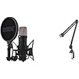 Rode NT1 5th Generation Condenser Microphone with SM6 Shockmount and Pop Filter - Black & PSA1