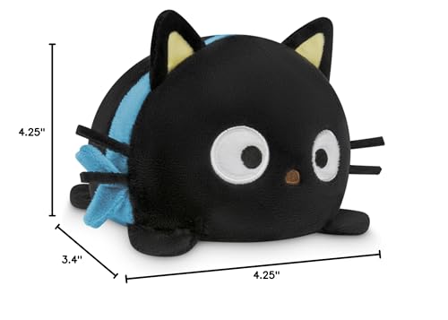 TeeTurtle - The Officially Licensed Original Sanrio Reversible Plushie - Chococat Plushie - Cute Sensory Fidget Stuffed Animals That Show Your Mood