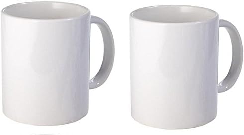 Amazon Com White Plain Coffee Mug Made Of Ceramic 11 Oz Each