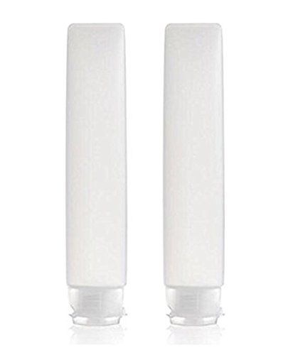 6PCS 50g White Empty Travel Refillable Plastic Soft Tubes Bottle Packing Make up Cosmetics Container For Facial Cleanser Shampoo Cleanser Showe Body Lotion