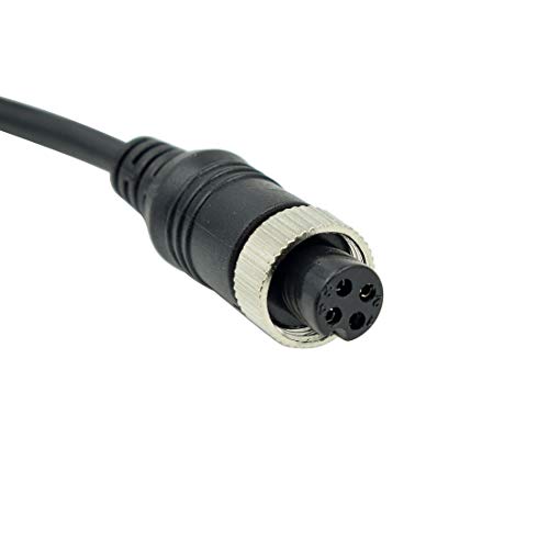 Hxchen 5M/16FT Car 4-Pin Aviation Video Extension Cable for CCTV Rearview Camera Truck Trailer Camper Bus Motorhome Vehicle Backup Monitor Waterproof Shockproof System - (1 Pc)