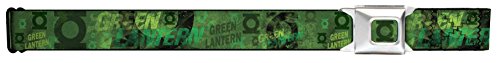 Green Lantern/logo Collage Weathered Greens Seatbelt Belt
