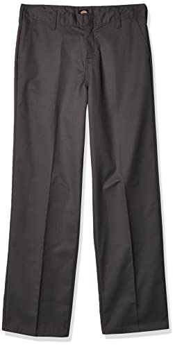Dickies Boy’s Big Flex Waist Flat Front Pants, Charcoal, 18 Husky