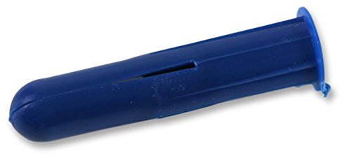DURATOOL Wall Plugs 10mm x 44mm – Blue Nylon Fixings for Screws 5.5–6.3mm, 100 Pack (EXP5)