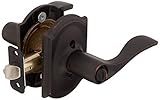 Schlage Accent Lever with Camelot Trim Keyed Entry Lock in Aged Bronze - F51A ACC 716 CAM