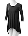URBANCLEO Womens Basic eLong Hi-Lo Tunic Top T-shirt Dress (PLUS Size Available)