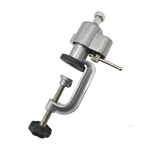 JUGREAT 2in1 Table Vise Bench Vice 360 Degree Aluminum Alloy Swivel Rotating Clamp for Electric Drill Stent Grinder Tools Holder