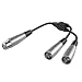Moukey XLR Y 6 Inch Cable Splitter Cord 1 Female to 2 Male Black 1-Pack primary