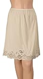Gemsli Elegance, Nylon Half Slip with Novelty Lace, Cling Free # HK304