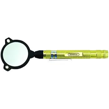 General Tools 92557 LED Lighted Telescoping Round Inspection Mirror, 23 inches