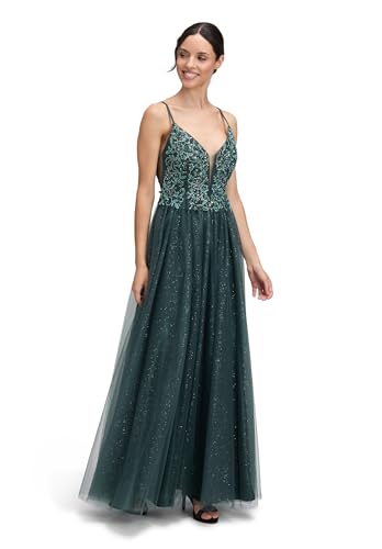 Vera Mont Damen Abendkleid mit Stickerei 36, Dusty Slate