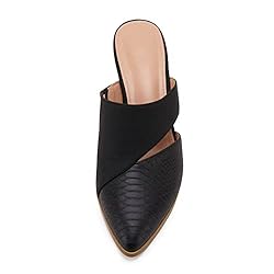 Womens Cutout Backless Mules Shoes Pointed Toe Slip