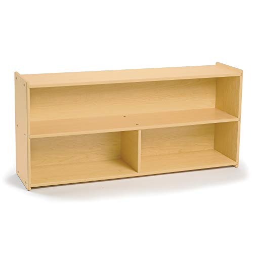 Angeles Value Line Toddler 2-Shelf Storage - 48" by 12" by 23" - Perfect for Books, Puzzles, General Supplies - Low Height Ideal for Young Children to Access Contents - Easy to Assemble and Clean