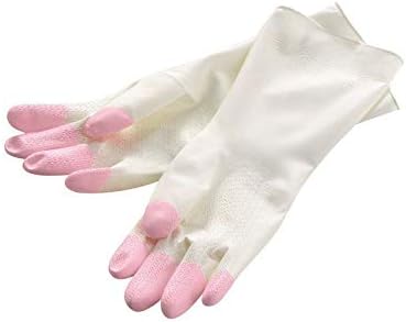 RDTIAN Protective Supplies, Rubber Latex Dish Washing Up Long Gloves Kitchen Housework Cleaning Waterproof Multi-Function Waterproof Portable Super Soft Hand for Workshop Kitchen Hospital Lab
