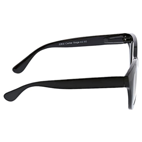 Peepers by PeeperSpecs Oprah\'s Favorite Women\'s Center Stage Oversized Blue Light Blocking Reading Glasses - Black +1.00