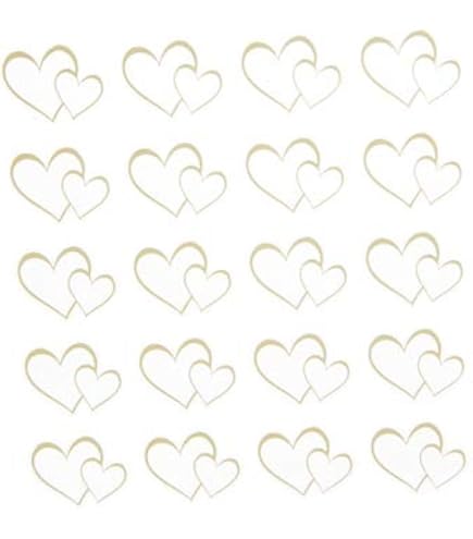 Etiquetas De Sello De Pegatinas En Blanco Doradas Con Forma De Corazón