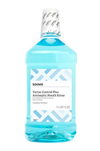 image for Amazon Brand - Solimo Tartar Control Plus Antiseptic Mouth Rinse, Iceb