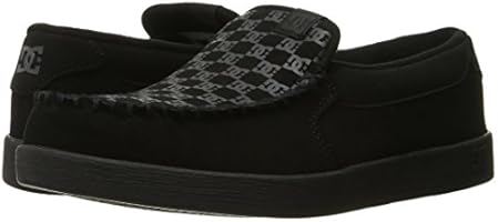 dc villain shoes black leather