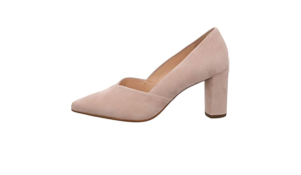 suede nude court heels