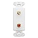CNE41435 Decora Wall Plate Insert, RCA Stereo Couplers (Red/White), 2 RCA Female, White primary