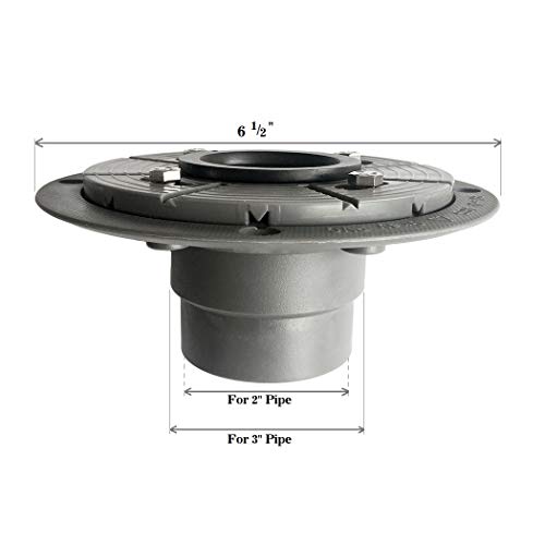 Neodrain PVC Shower Drain Base Kit Include 2 Inches PVC Shower Drain Base Flange, Threaded