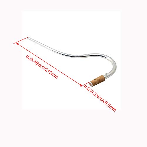 Copper Sliver Plated Bassoon Bocal Crook Metal Mouthpiece 21.5CM
