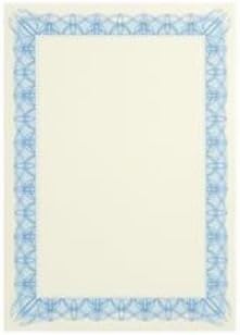 Brand New. Computer Craft Certificate Papers with Foil Seals 90gsm A4 Reflex Blue Ref CCC2000 [Pack 30]