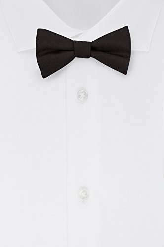 Tommy Hilfiger Men's Core Solid Bow Tie, Black, One Size