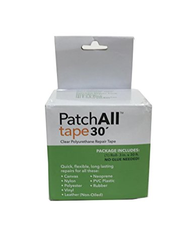 Moose Supply PatchAll Kit TPU Polyurethane Plastic Adhesive 3-Inch Wide Diameter by 30-Foot Long Tape Roll for Canvas, Nylon, Polyester, Vinyl, Rubber, Leather, Neoprene, TPU, and PVC Plastic - Thumbnail 3