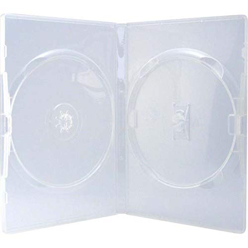 5 x Dragon Trading Amaray Double Clear CD DVD Blu Ray Disc Case (Holds 2 Discs Of Any Format Face on Face) Case Has 14mm Spine And Outer Sleeve For Inserting Artwork Inlay.