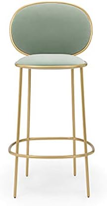 LBS Barstools with Back Rest for Kitchen |Bar High Stools Gold Metal |Pink Velvet Cushion|Modern Dining Room Chairs |Seat Height ((Height: 72cm)