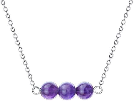 Simple Tiny Dainty Pearl Necklace - Small June Birthstone Pearl bar Choker for Womens, Heavy-Duty