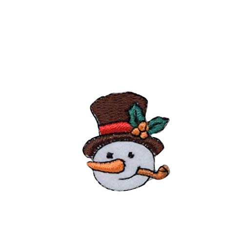 Christmas Snowman Iron on Embroidered Patch