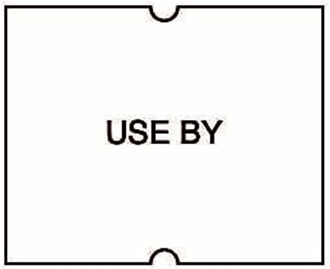 Productive Labels White 2-Line, 8 Character Dating and Coding Gun Labels Black Imprinted "Use by"