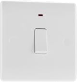 BG Electrical Nexus 800 Double Pole Switch LED Indicator 20A White Moulded 831