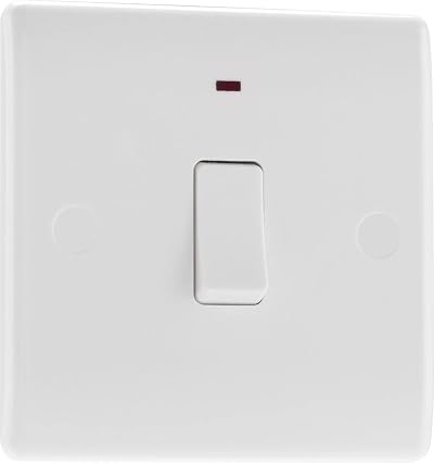 BG Electrical Nexus 800 Double Pole Switch LED Indicator 20A White Moulded 831