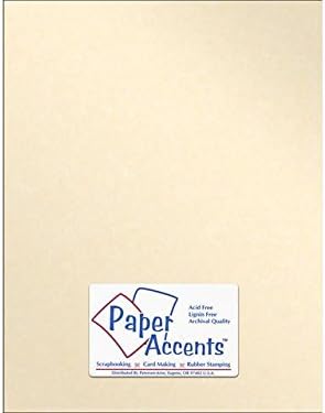 Accent Design Paper Accents ADP8511-25.8820 No.80 8.5" x 11" Cameo Paper Pearlized Card Stock