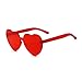 GIFIORE Heart Sunglasses for Women Red Cute Fun Heart Shaped Sun Glasses Candy Color Shades Party Favors