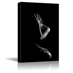 Elegent Women Sitting Dark Painting Artwork for Framed