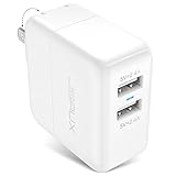 USB Wall Charger, JSAUX 24W Dual USB Ports Travel Charger Compact with Foldable Plug Compatible with iPhone X/8/7/7 Plus/6s/6 Plus, iPad Pro/Air 2/Mini 3/Mini 4, Samsung Galaxy S5/S4 & More
