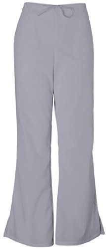 Cherokee Women's Workwear Scrubs Flare-Leg Drawstring Pant Gray Medium