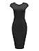Tom's Ware Womens Stylish Zip Up Cap Sleeve Bodycon Midi Dress