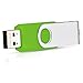 Enfain 32GB x 10 PCS Green Flash Drive USB 2.0 Memory Stick Swivel Pen Drives for Data Storage and Distribution in Environment-Friendly Businesses