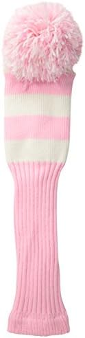 AB Golf Designs Throwback Collection Knitted Driver Head Cover (Pink/White)