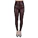 jntworld Sexy Faux Leather High Waisted Leggings, M(US8-10), Brown