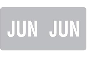 Doctor Stuff - File Folder Month Labels, June, Compatible with Smead SMMK Series Stickers, Gray, 1/2" x 1", 250/Pack